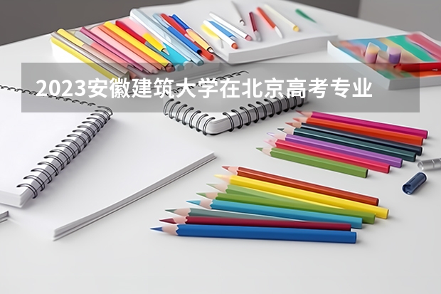 2023安徽建筑大学在北京高考专业招生计划人数是多少