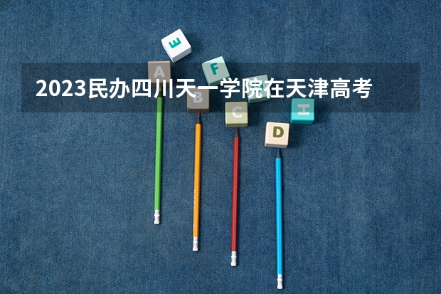 2023民办四川天一学院在天津高考专业招生计划人数是多少
