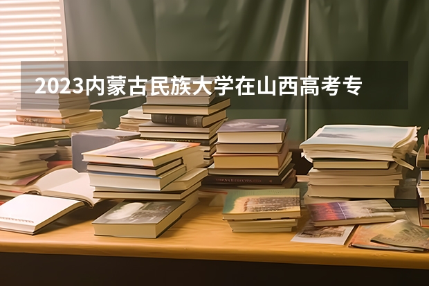 2023内蒙古民族大学在山西高考专业招生计划人数是多少