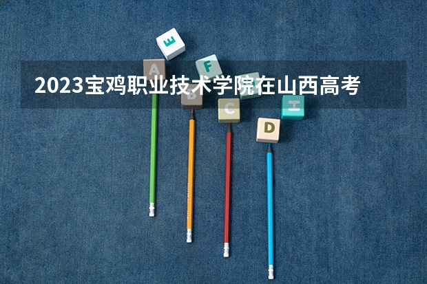 2023宝鸡职业技术学院在山西高考专业招生计划人数是多少