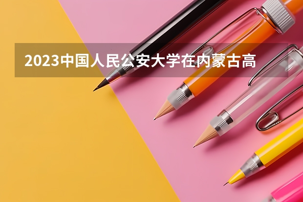 2023中国人民公安大学在内蒙古高考专业招生计划人数是多少