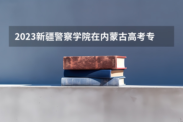 2023新疆警察学院在内蒙古高考专业招生计划人数是多少