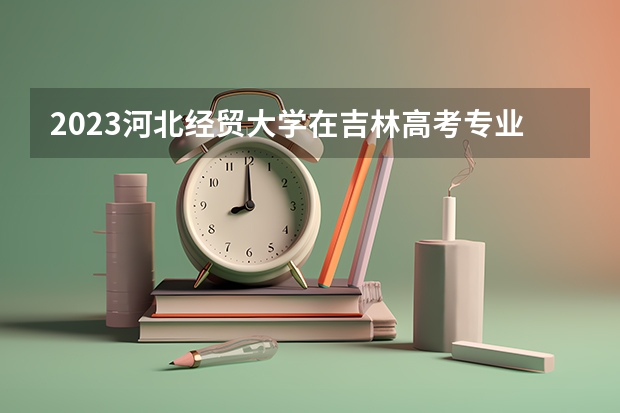 2023河北经贸大学在吉林高考专业招生计划人数是多少