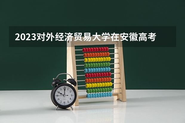 2023对外经济贸易大学在安徽高考专业招生计划人数是多少