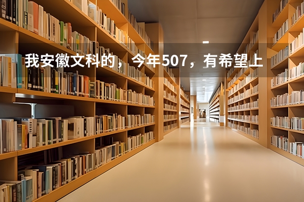 我安徽文科的,今年507,有希望上铜陵学院吗?