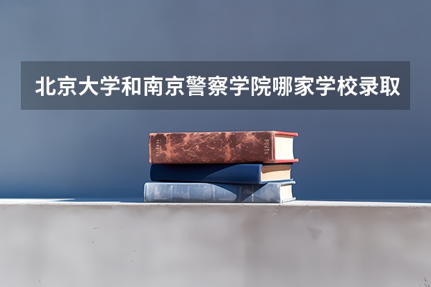 北京大学和南京警察学院哪家学校录取分数低