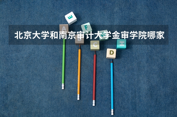 北京大学和南京审计大学金审学院哪家学校录取分数低