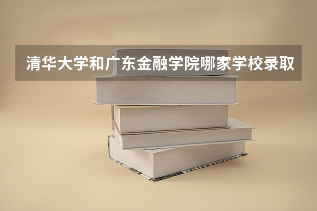 清华大学和广东金融学院哪家学校录取分数低