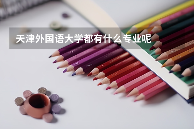 天津外国语大学都有什么专业呢