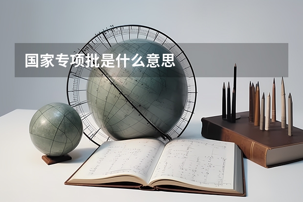 国家专项批是什么意思