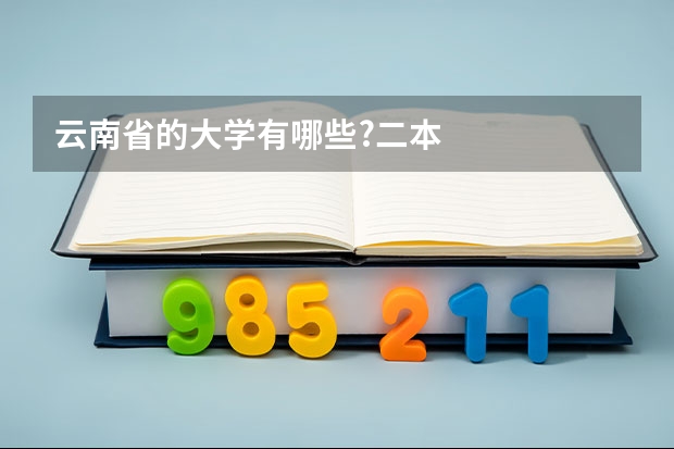 云南省的大学有哪些?二本