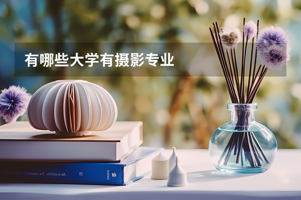 有哪些大学有摄影专业