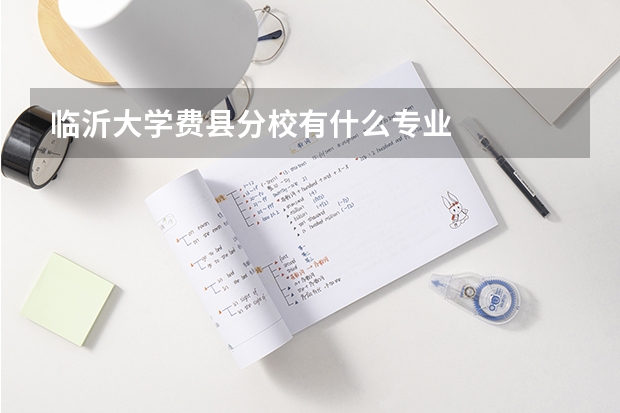 临沂大学费县分校有什么专业