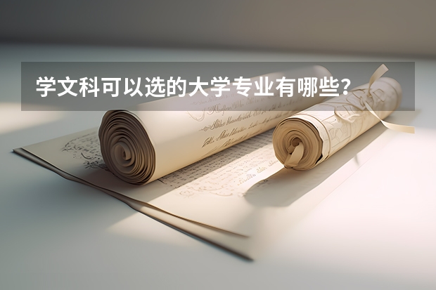 学文科可以选的大学专业有哪些？