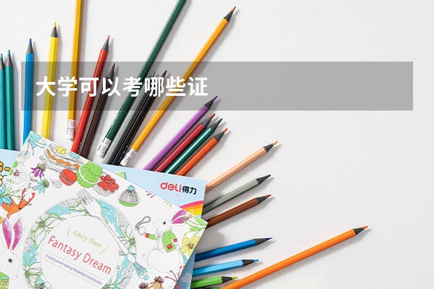 大学可以考哪些证