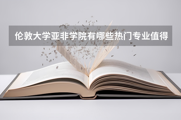 伦敦大学亚非学院有哪些热门专业值得推荐？