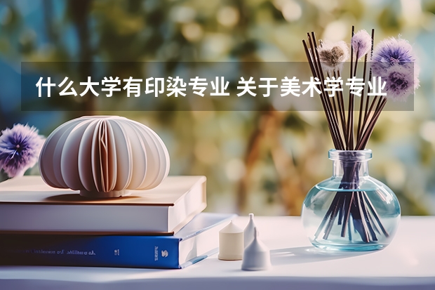 什么大学有印染专业 关于美术学专业的问题