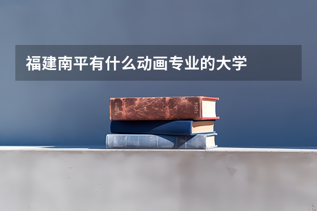 福建南平有什么动画专业的大学