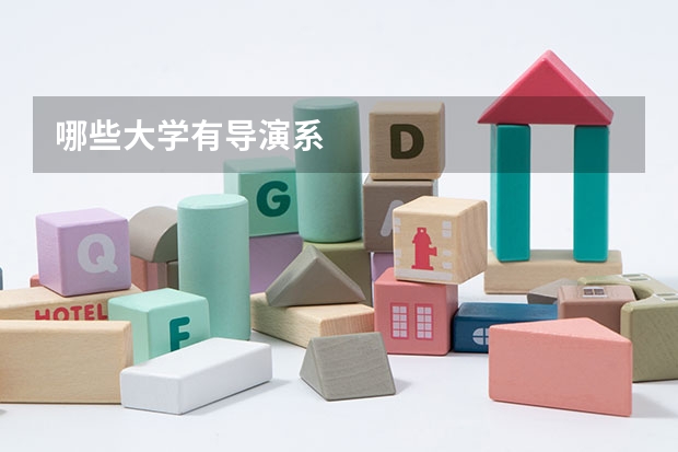 哪些大学有导演系