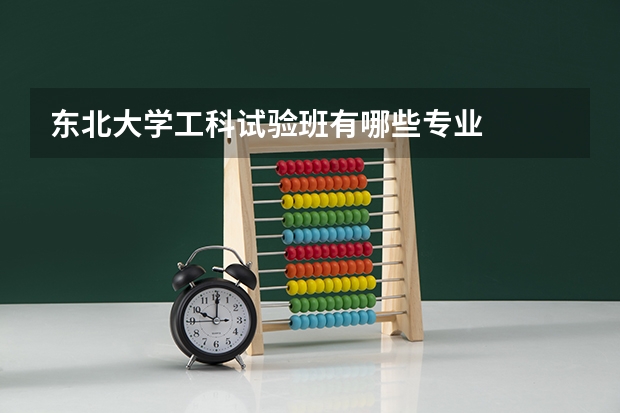 东北大学工科试验班有哪些专业