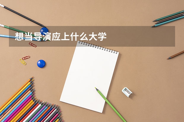想当导演应上什么大学