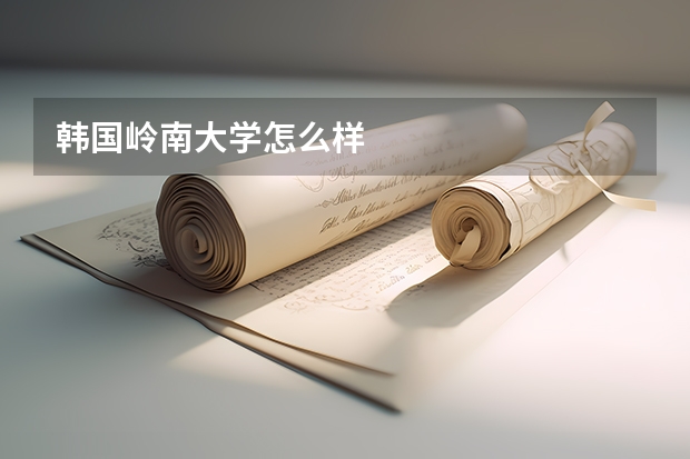 韩国岭南大学怎么样