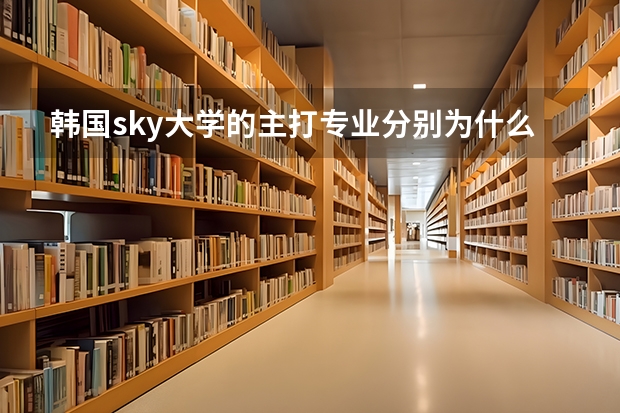 韩国sky大学的主打专业分别为什么·