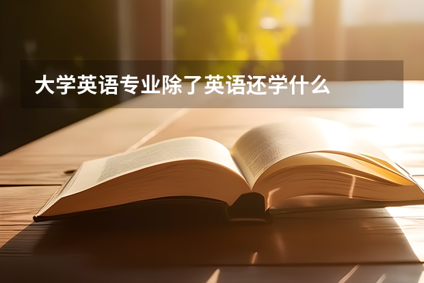 大学英语专业除了英语还学什么