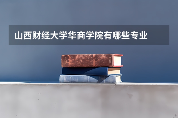 山西财经大学华商学院有哪些专业